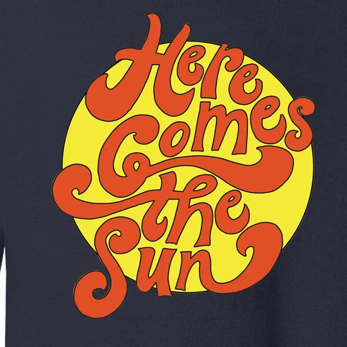 Here Comes The Sun Summer Beach Retro Toddler Sweatshirt