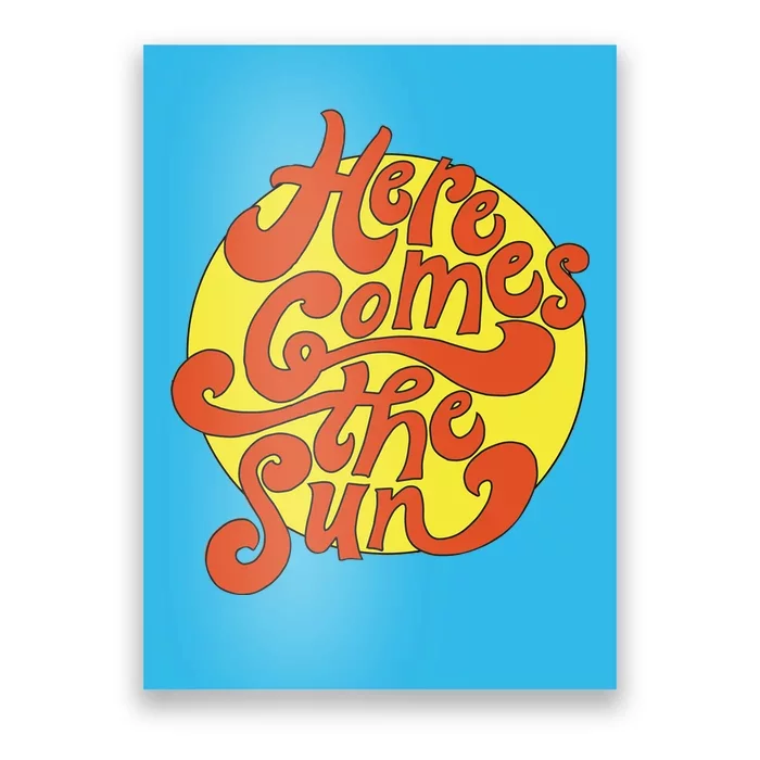 Here Comes The Sun Summer Beach Retro Poster