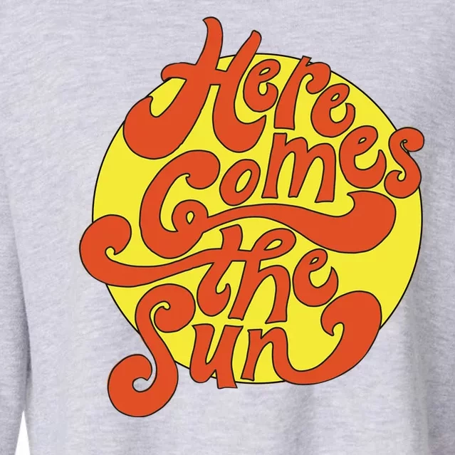 Here Comes The Sun Summer Beach Retro Cropped Pullover Crew