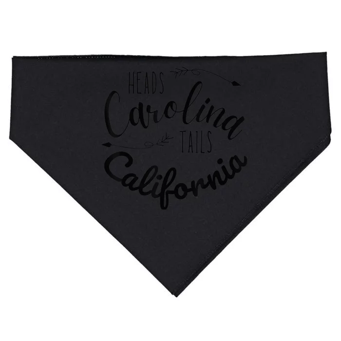 Heads Carolina Tail California Western Summer Beach Paradise USA-Made Doggie Bandana