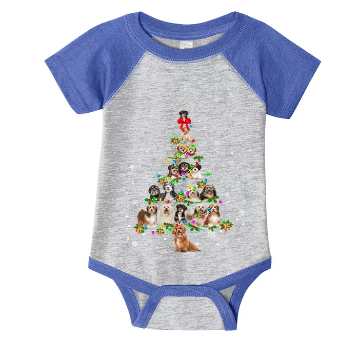 Havanese Christmas Tree Xmas Gift Infant Baby Jersey Bodysuit