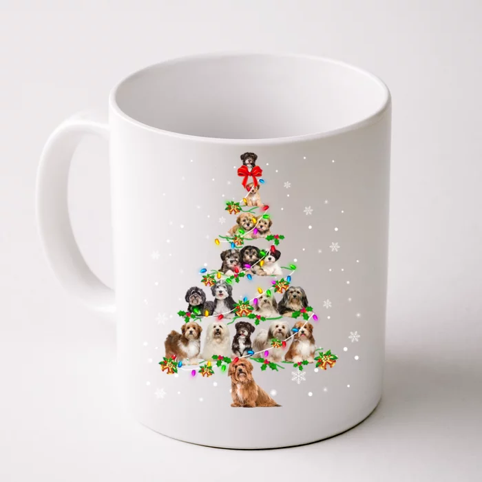 Havanese Christmas Tree Xmas Gift Front & Back Coffee Mug