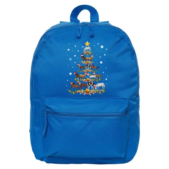 Horses Christmas Tree Horse Xmas Ornats Gift 16 in Basic Backpack