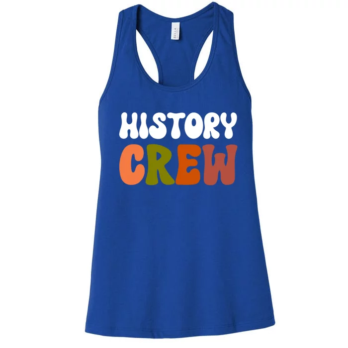 History Crew Team Matching Design Boho Vintage Retro Style Gift Women's Racerback Tank