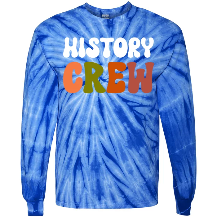 History Crew Team Matching Design Boho Vintage Retro Style Gift Tie-Dye Long Sleeve Shirt