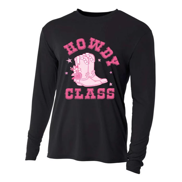 Howdy Class Teacher Cowboy Western Cooling Performance Long Sleeve Crew