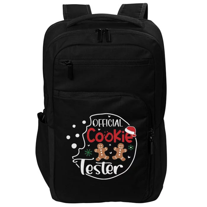 Head Cookie Tester Funny ChristmasChristmas Gift Christmas In July Impact Tech Backpack