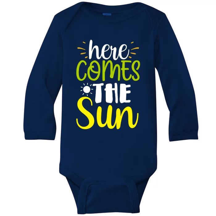 Here Comes The Sun Bring It On Sunshine Sunny Days Summer Gift Baby Long Sleeve Bodysuit