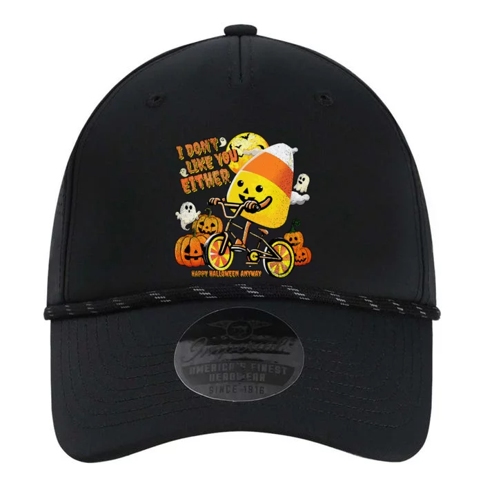 Halloween Costume Team Candy Corn I DonT Like You Either Performance The Dyno Cap