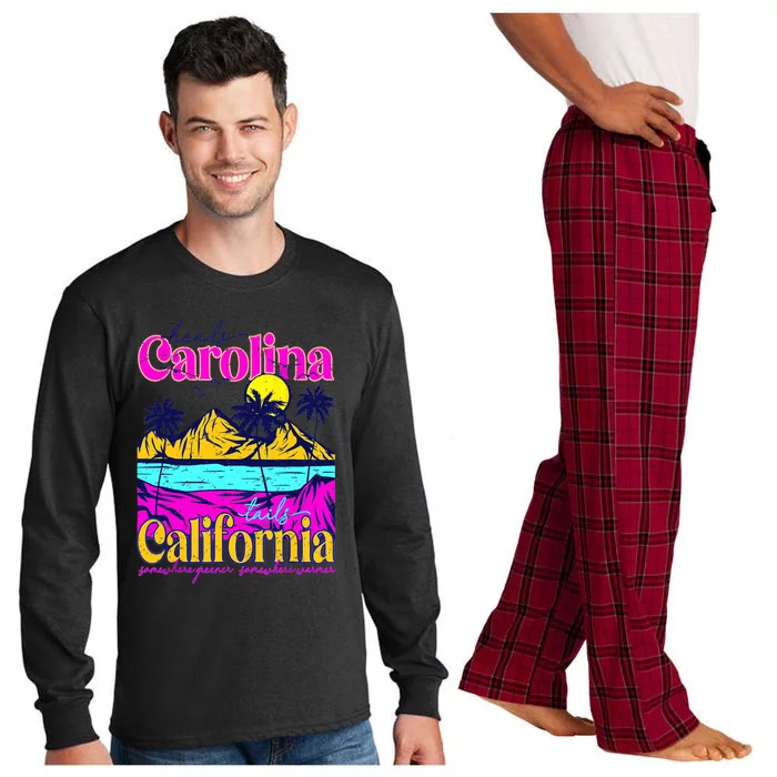 Heads Carolina Tail California Western Summer Beach Paradise Long Sleeve Pajama Set