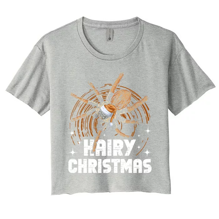 Hairy Christmas Tarantula Owner Gift Women's Crop Top Tee