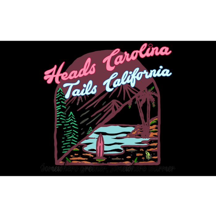 Heads Carolina Tail California Western Summer Beach Paradise Bumper Sticker