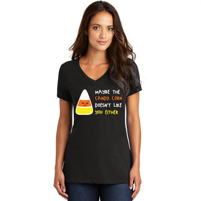 Halloween Costume Team Candy Corn Women's V-Neck T-Shirt