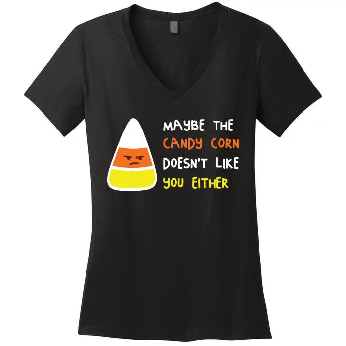 Halloween Costume Team Candy Corn Women's V-Neck T-Shirt