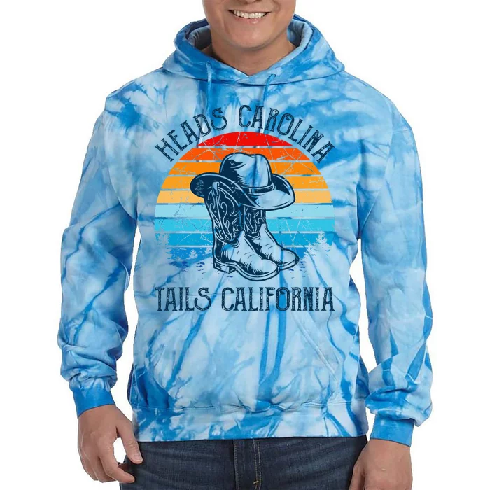 Heads Carolina Tail California Country Music Cowgirl Western Tie Dye Hoodie