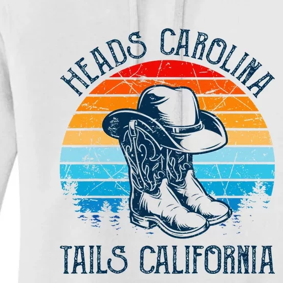 Heads Carolina Tail California Country Music Cowgirl Western Women's Pullover Hoodie