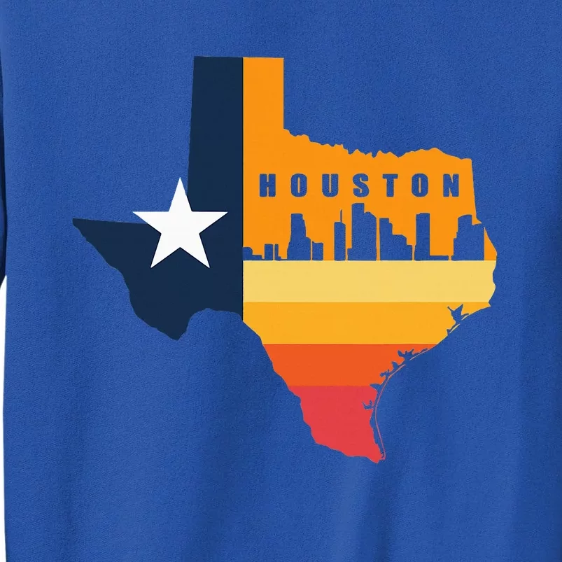 Houston City Texas Map Patriotic Texan Sweatshirt