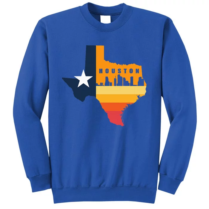 Houston City Texas Map Patriotic Texan Sweatshirt