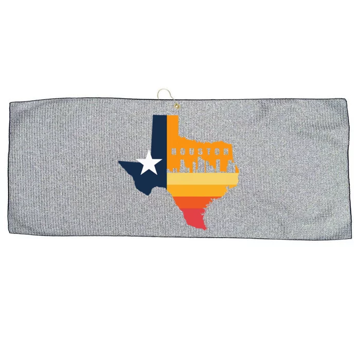 Houston City Texas Map Patriotic Texan Large Microfiber Waffle Golf Towel