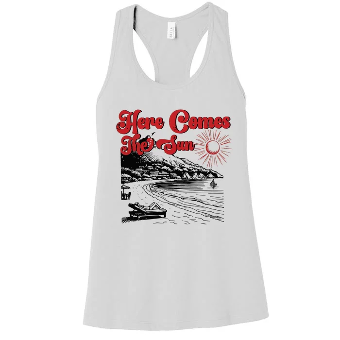 Here Comes The Sun Summer Women's Racerback Tank