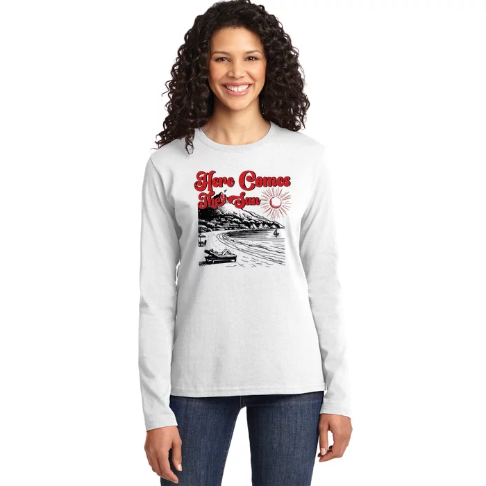 Here Comes The Sun Summer Ladies Long Sleeve Shirt