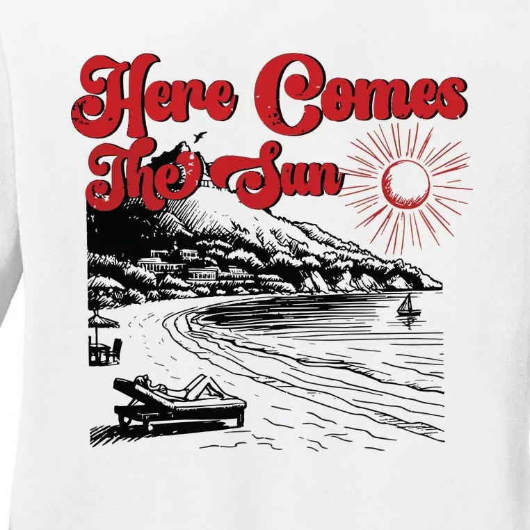 Here Comes The Sun Summer Ladies Long Sleeve Shirt