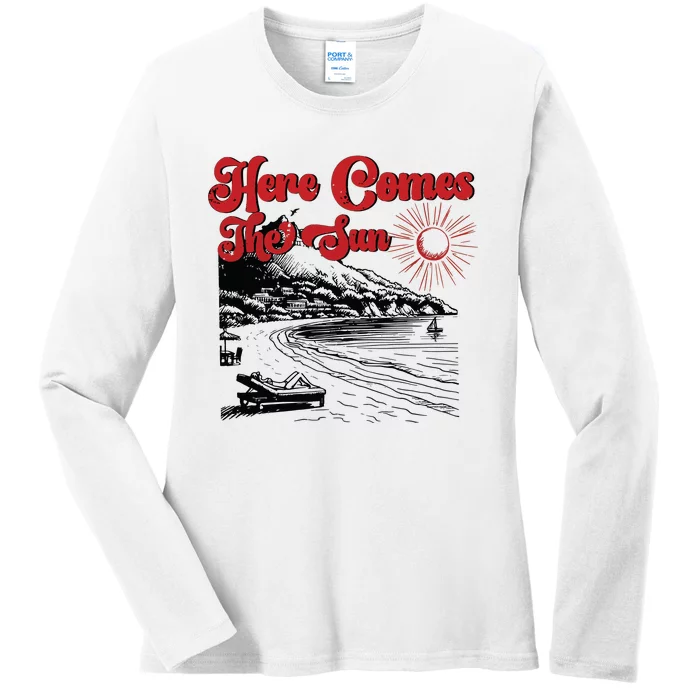 Here Comes The Sun Summer Ladies Long Sleeve Shirt