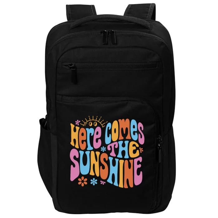 Here Comes The Sunshine Colorful Retro Impact Tech Backpack