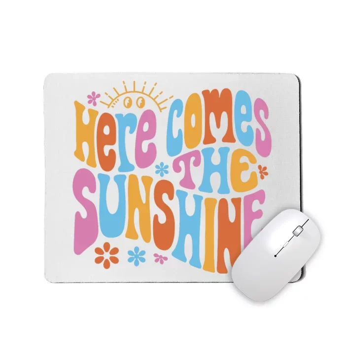 Here Comes The Sunshine Colorful Retro Mousepad