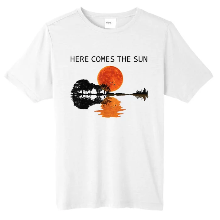 Here Comes The Sun Guitar Shadow Sunset ChromaSoft Performance T-Shirt