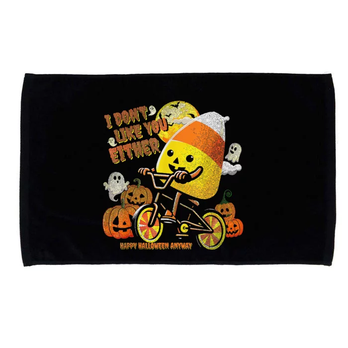 Halloween Costume Team Candy Corn I DonT Like You Either Gift Microfiber Hand Towel