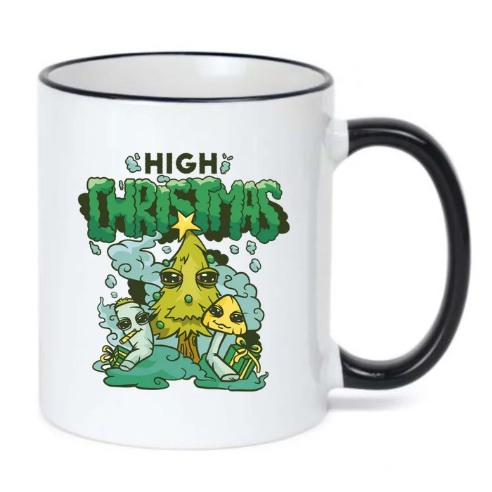 High Christmas Tree Black Color Changing Mug