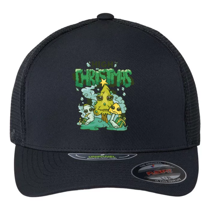 High Christmas Tree Flexfit Unipanel Trucker Cap