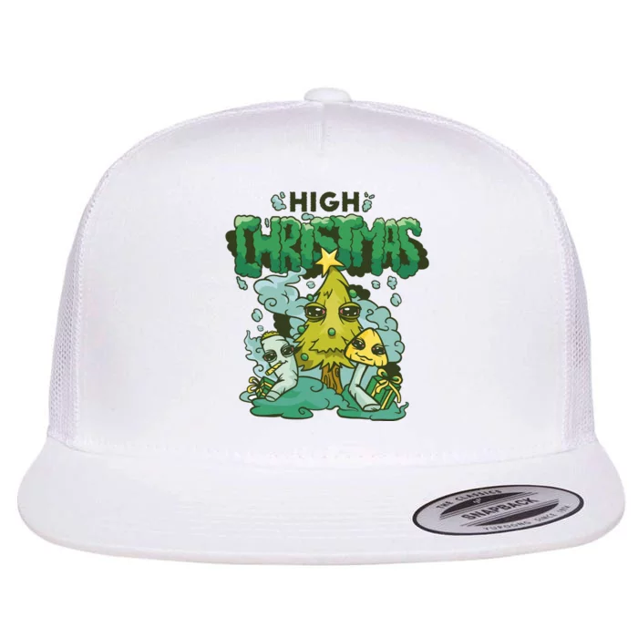 High Christmas Tree Flat Bill Trucker Hat