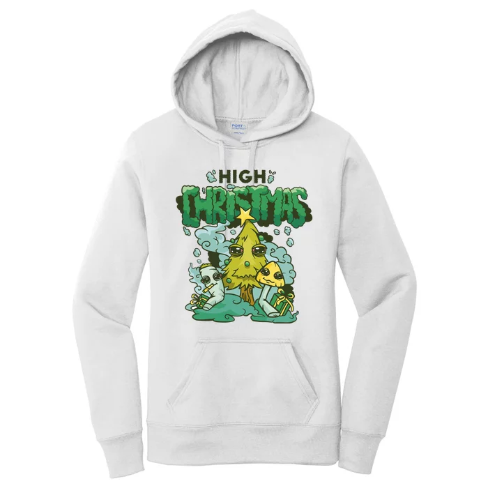 High Christmas Tree Women's Pullover Hoodie