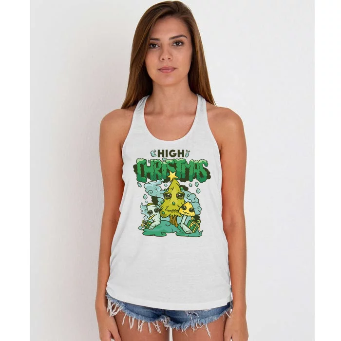 High Christmas Tree Women's Knotted Racerback Tank