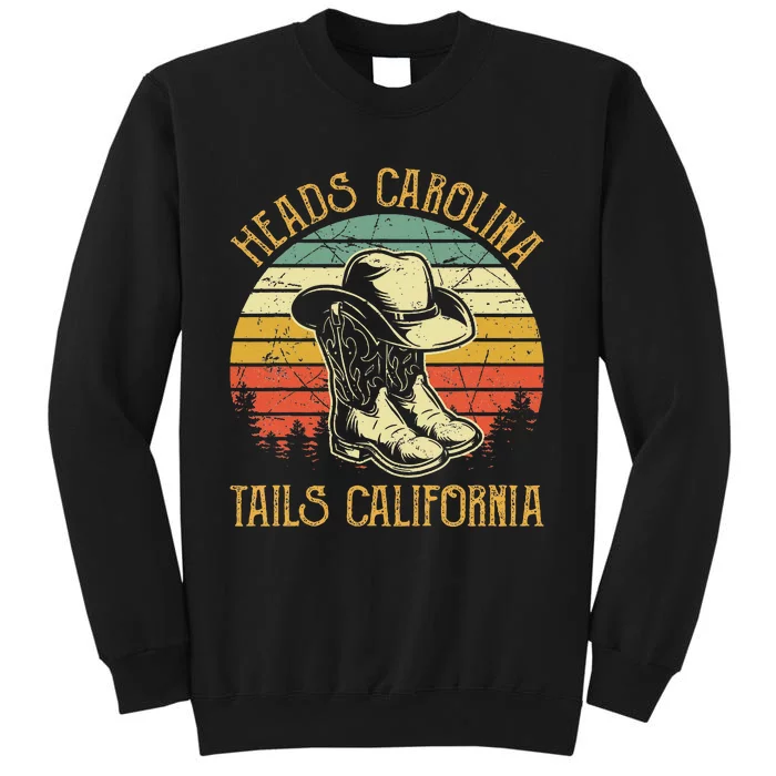 Heads Carolina Tail California Western Cowgirl Country Music Sweatshirt