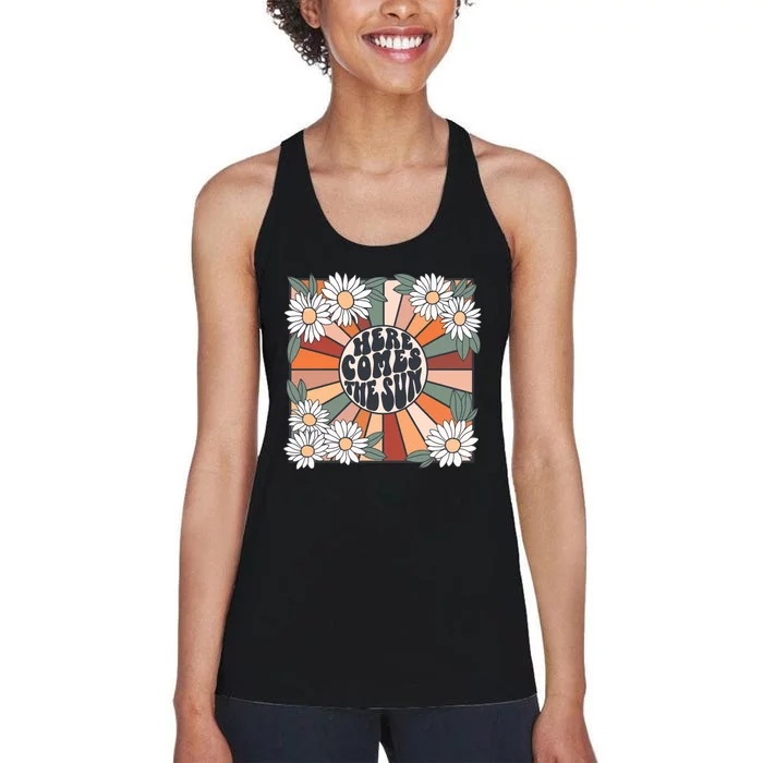 Here Comes The Sun Sunshine Women's Racerback Tank