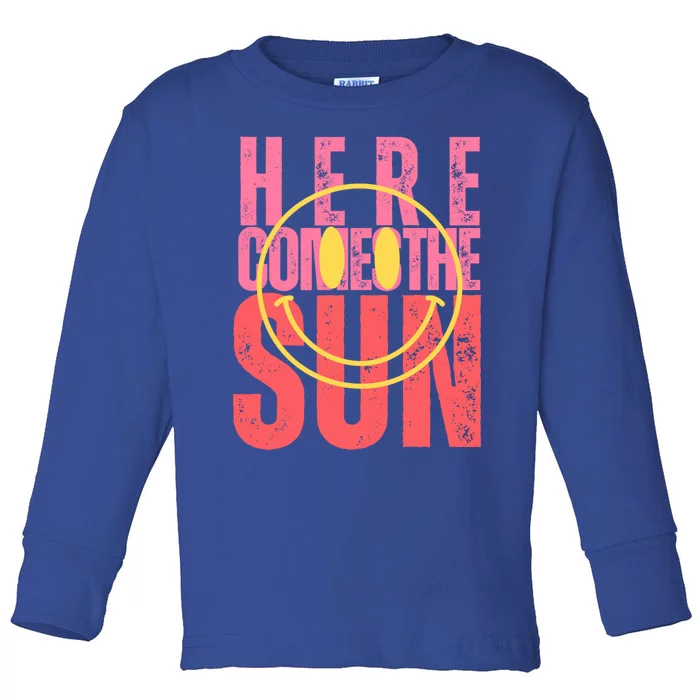 Here Comes The Sun Summer Vacation Beach Family Matching Gift Toddler Long Sleeve Shirt