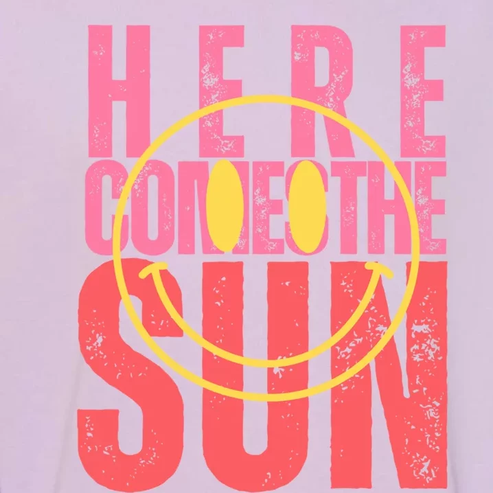 Here Comes The Sun Summer Vacation Beach Family Matching Gift Garment-Dyed Sweatshirt