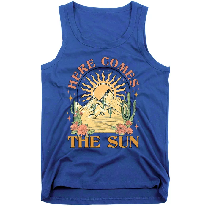 Here Comes The Sun Summer Vibes Summertime Vacation Funny Gift Tank Top