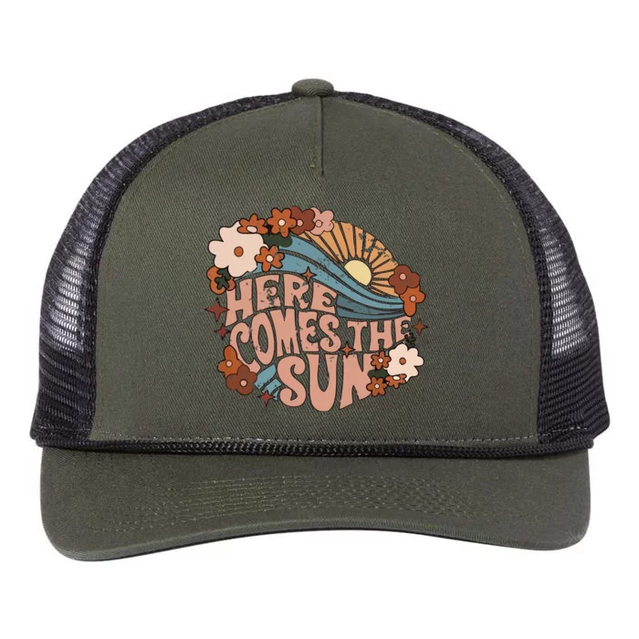 Here Comes The Sun Png Summer Retro Rope Trucker Hat Cap