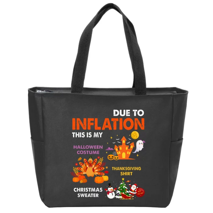 Halloween Costume Thanksgiving Ugly Christmas Zip Tote Bag