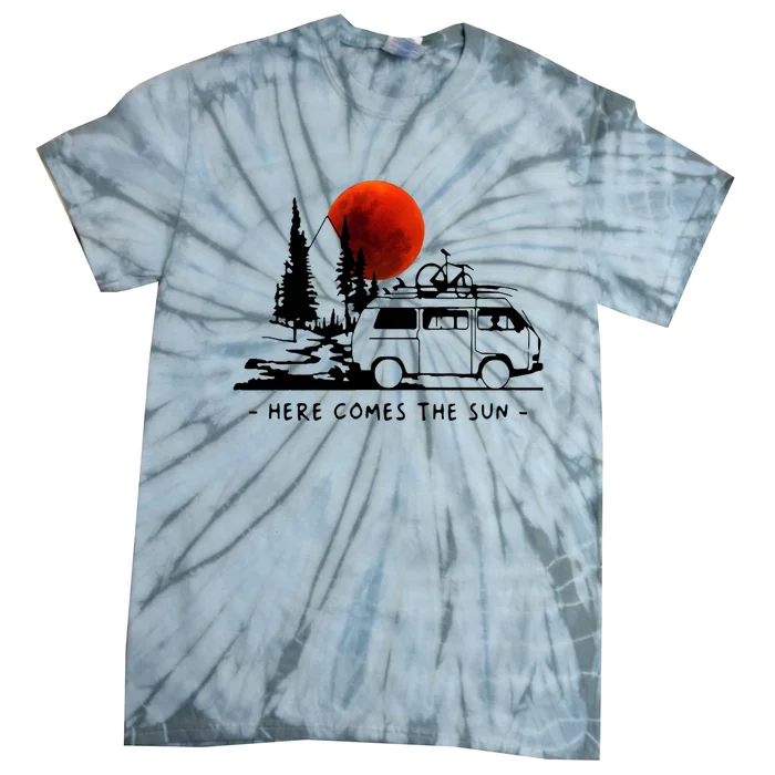 Here Comes The Sun Camping Life Cute Gift Tie-Dye T-Shirt