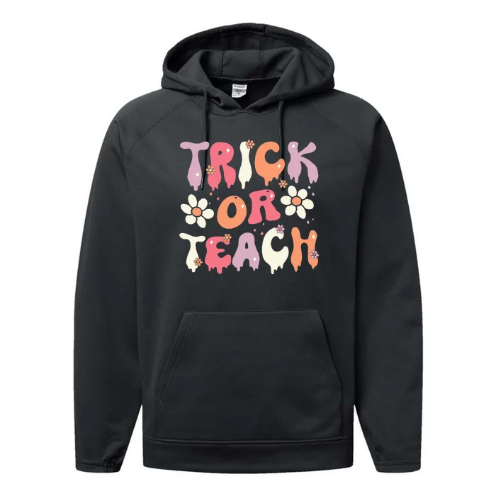 Halloween Costume Trick or Teach Ghost Groovy 70s Party Performance Fleece Hoodie