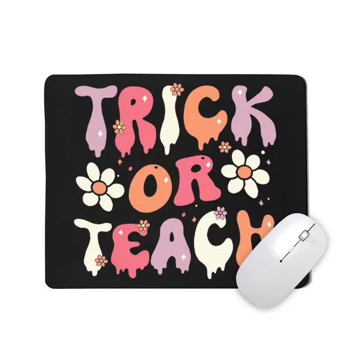 Halloween Costume Trick or Teach Ghost Groovy 70s Party Mousepad