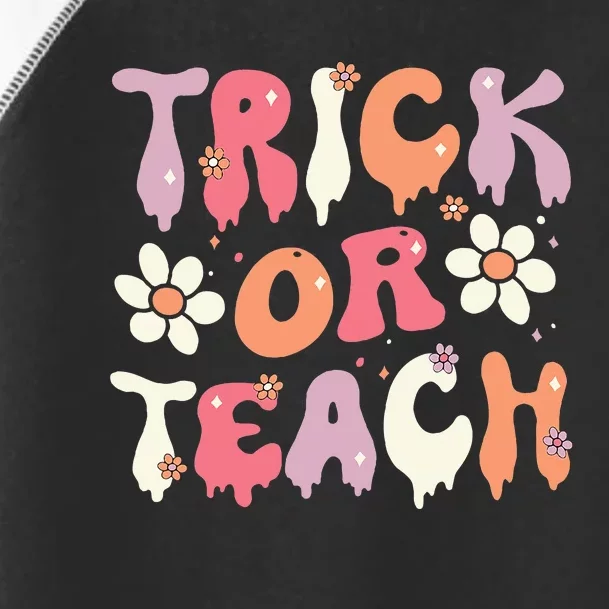 Halloween Costume Trick or Teach Ghost Groovy 70s Party Toddler Fine Jersey T-Shirt