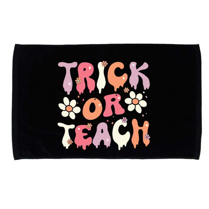 Halloween Costume Trick or Teach Ghost Groovy 70s Party Microfiber Hand Towel