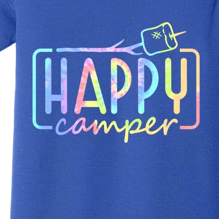 Happy Camper Tie Dye Rainbow Camping Hippie Cool Gift Baby Bodysuit