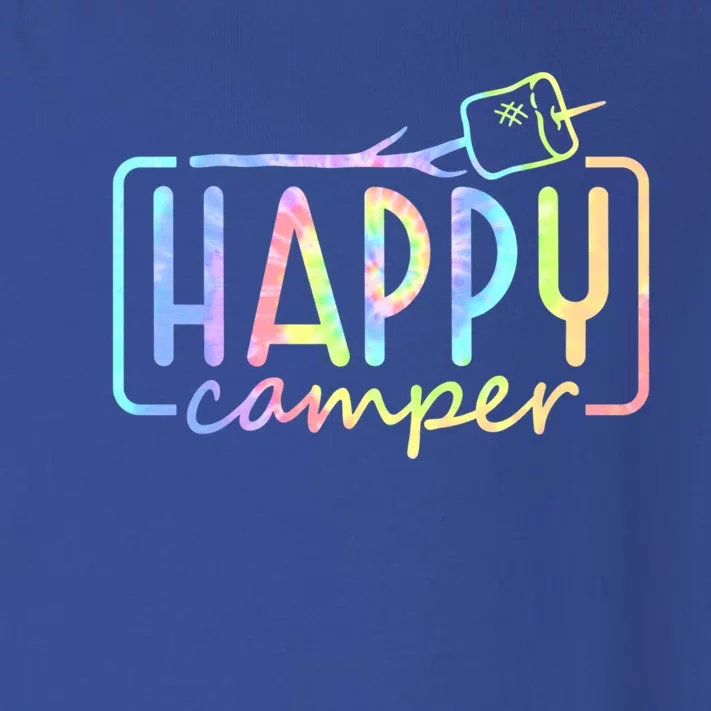 Happy Camper Tie Dye Rainbow Camping Hippie Cool Gift Toddler Long Sleeve Shirt